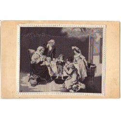 n°22353 - Carte Tissée Soie...