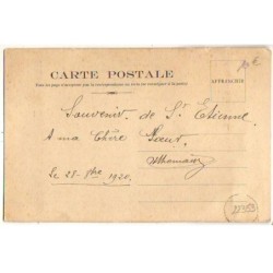 n°22353 - Carte Tissée Soie - Une famille prenant le thé