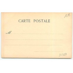 n°22357 - Carte Peinte à la Main - Jeune femme tenant un lévrier en laisse, avec un boa en fourrure