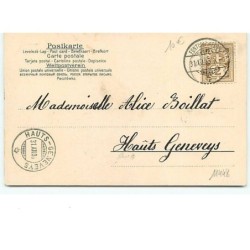 n°11448 - Carte Fantaisie - Bonne Année - Angelot allongé sur un sablier
