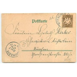 n°22376 - Fantaisie - Imitation Bois - Portrait d'une fillette blonde, avec des pensées