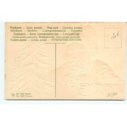 n°22380 - Carte Gaufrée - Noël - Joyeux Noël - Père Noël près d'un sapin
