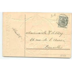 n°22381 - Carte Gaufrée - Vive Saint-Nicolas - Saint-Nicolas apportant des jouets, dont une poupée