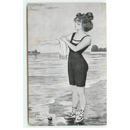 n°22424 - Illustrateur - Ludwig Rauh - Baigneuse sortant de l'eau