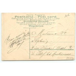 n°22432 - Carte Gaufrée - Bonne Année - Fillette tenant un verre assise sur l'épaule d'une jeune femme