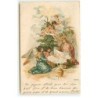 n°22438 - Scène de la nativité, avec des anges veillant sur le nouveau né