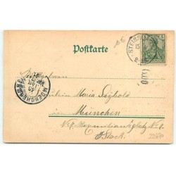 n°22470 - Carte imitation bois - Trois petits chiens