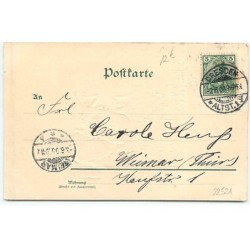 n°22521 - Carte Gaufrée - Pentecôte - Fröhliche Pfingsten - Famille de Hannetons humanisés en randonneurs