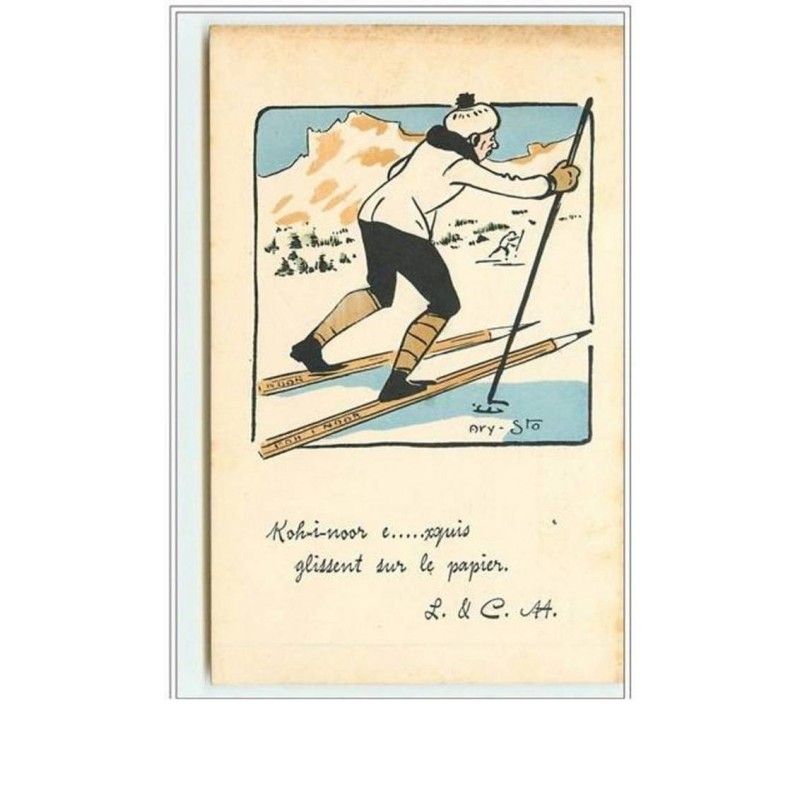 n°2254 - Ary-Sto - Koch-i-noor e...xquis glissent sur le papier - ski