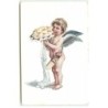 n°22541 - Ange - Cupidon tenant un beau bouquet