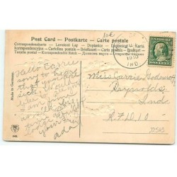 n°22549 - Carte Gaufrée - Birthday Greeting - Femme au volant d'une voiture fleurie