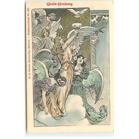 n°22560 - L. Bechstein - Grals Sendung - Ange brandissant une coupe