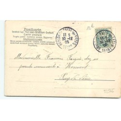 n°22566 - Carte Gaufrée - Bonne Année - Ange Gardien accueillant un ange