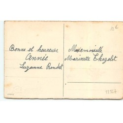 n°22567 - Bonne Année - Baumgarten - Enfants tirant un ours en peluche sur une luge (Teddy bear)