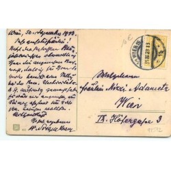 n°22572 - Nouvel An - Herzlichen Glückwunsch zum Jahreswechsel - Ange sur une luge entouré d'étoiles