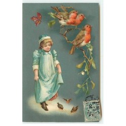 n°22600 - Carte Gaufrée -...