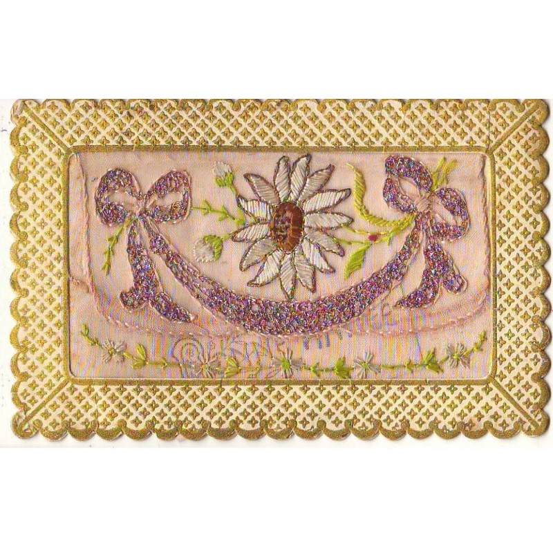 n°22602 - Carte Brodée avec rabat - Edelweiss