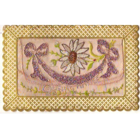 n°22602 - Carte Brodée avec rabat - Edelweiss