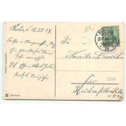 n°22616 - Viel Glück in neuen Jahr - Deux anges autour d'un cochon, pièces d'or