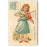 n°22649 - Fantaisie - Jeune fille jouant du violon avec une fleur