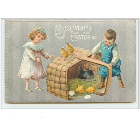 n°227 - Best wishes for Easter - Enfants et panier