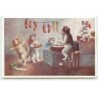 n°22708 - Illustrateur - C. Ohler - Chats préparant un repas dans une cuisine - cat