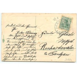 n°22724 - Carte Gaufrée - Fröhliche Weihnachten - Ange portant un sapin