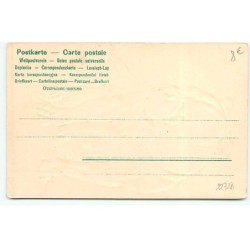 n°22728 - Carte Gaufrée - Chien - Bouledogue assis