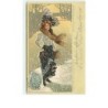 n°11522 - Carte Fantaisie Gaufrée - Flocons de Neige - Femme