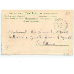 n°11522 - Carte Fantaisie Gaufrée - Flocons de Neige - Femme