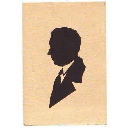 n°22760 - Silhouettes - Homme en costume de profil - Format 7 x10 cm