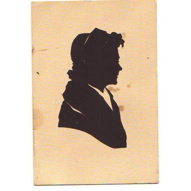 n°22761 - Silhouettes - Femme de profil - Format 7 x10 cm