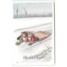 n°22767 - Fantaisie - C. Öhler - Glückliches Neujahr - Chats habillés allongés dans un sac de toile