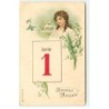 n°22774 - Carte Gaufrée - MSIB  Serie 335 - Bonne Année - Fillette près de muguet