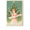 n°11534 - Carte Fantaisie - Fröhliche Weihnachten - Ange avec un livre