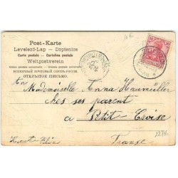 n°22786 - Carte Gaufrée - Joyeux Noël - Fröhe Weihnachten - Ange gardien veillant sur des promeneurs