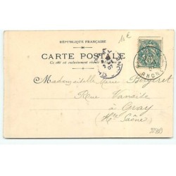 n°22809 - Carte Peinte à la Main - Cygne au milieu de nénuphars