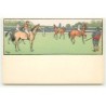 n°22811 - Illustrateur - Elliot - Jockeys sur leur montures avant le départ de la course