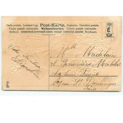n°11539 - Carte Fantaisie Gaufrée - Bonne et Heureuse Année - Angelots buvant du champagne