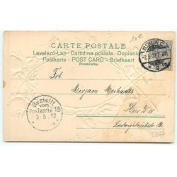 n°22847 - Carte Gaufrée - Clapsaddle - Enfant dans un médaillon fait de roses