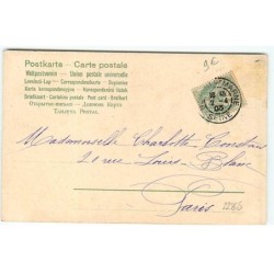 n°22865 - Heureuses Pâques - Lièvres, dont l'un assis sur un oeuf