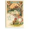 n°22867 - Pâques - Fröhliche Ostern - Anges veillant sur des enfants dans un pré