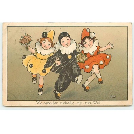 n°22901 - Illustrateur - Florence Hardy - We care for nobody ,o not we ! - Pierrot et Colombines