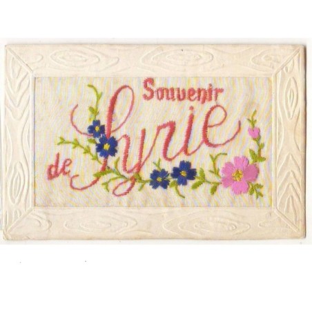 n°11557 - Carte Brodée - Souvenir de Syrie
