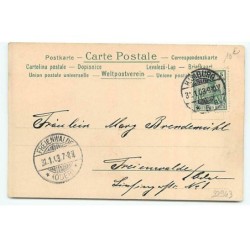 n°22943 - Fantaisie - Malerei - Jeune femme tenant des pinceaux et une palette de peintre