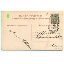 n°22944 - Fantaisie - Fillette assise sur un croissant de lune humanisé - surréalisme