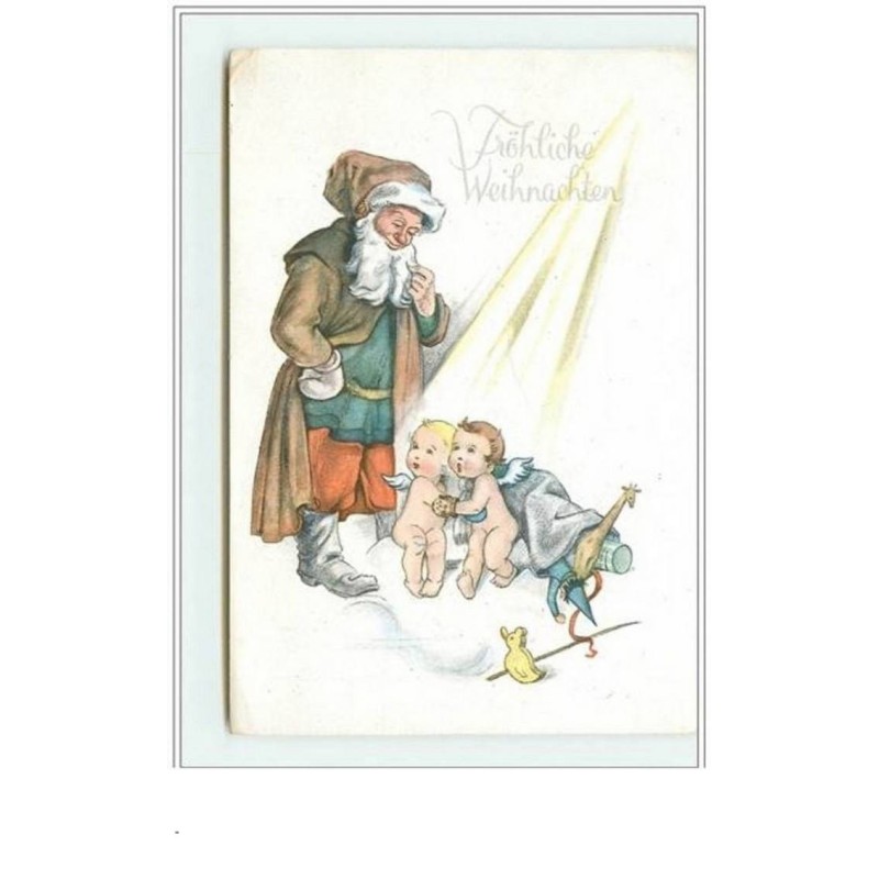 n°2295 - Fröhlichten Weihnachten - Père Noël et angelots