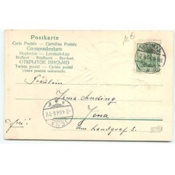 n°22978 - Carte Gaufrée - Gesegnete Ostern - Deux anges priant