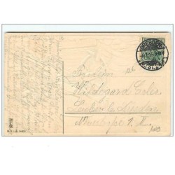 n°10079 - Carte Fantaisie Gaufrée - Enfants et Canon à Pièces d'or
