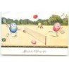 n°22983 - Pâques - Herzliche Oftergruss - Oeufs humanisés jouant au tennis